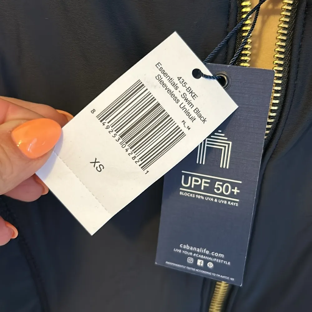 Cabana Life Essentials Black Sleeveless Unisuit Size XS - Image 5