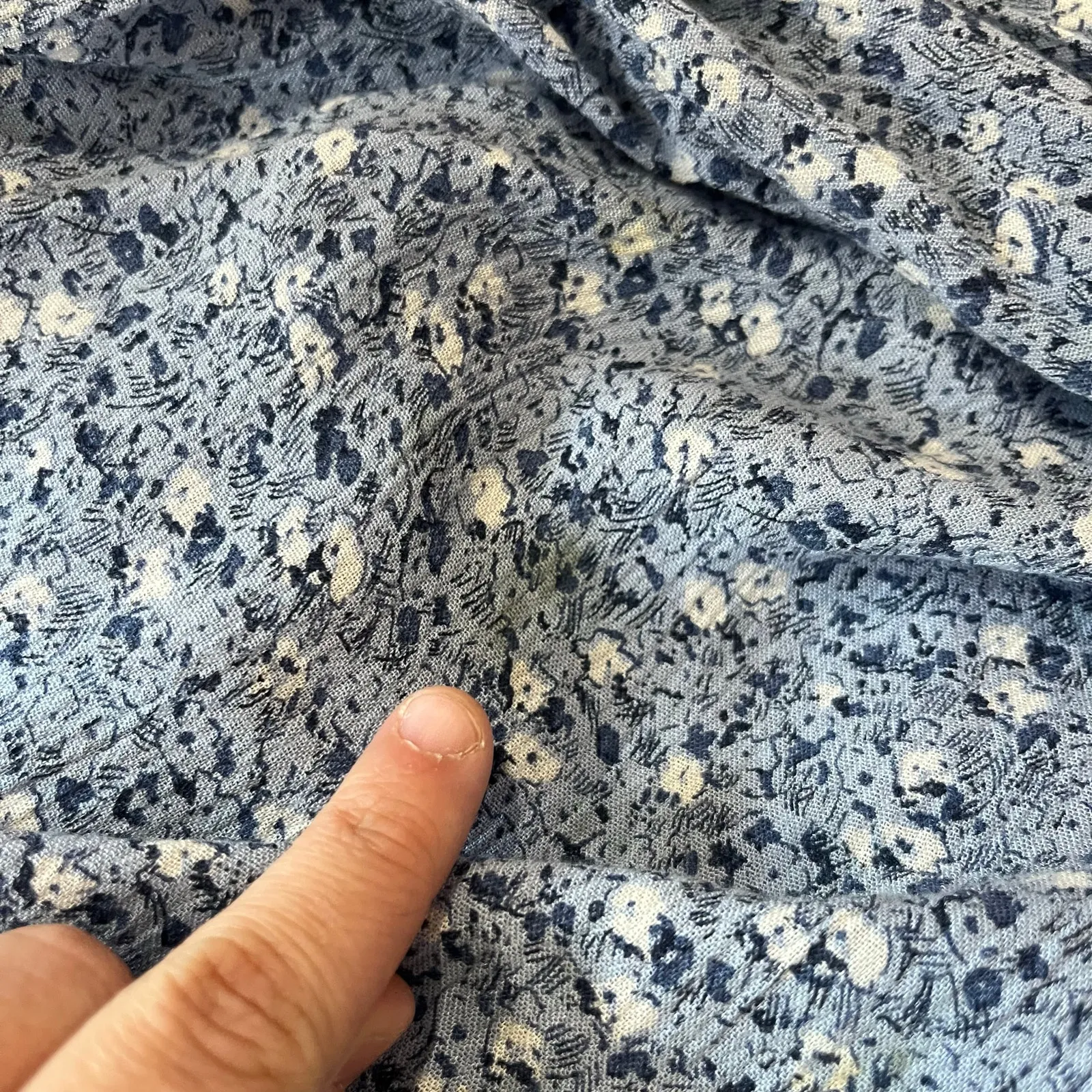 Abercrombie *READ* Blue Ditzy Floral Smocked Maxi Sundress Strappy Womens Small - Image 8