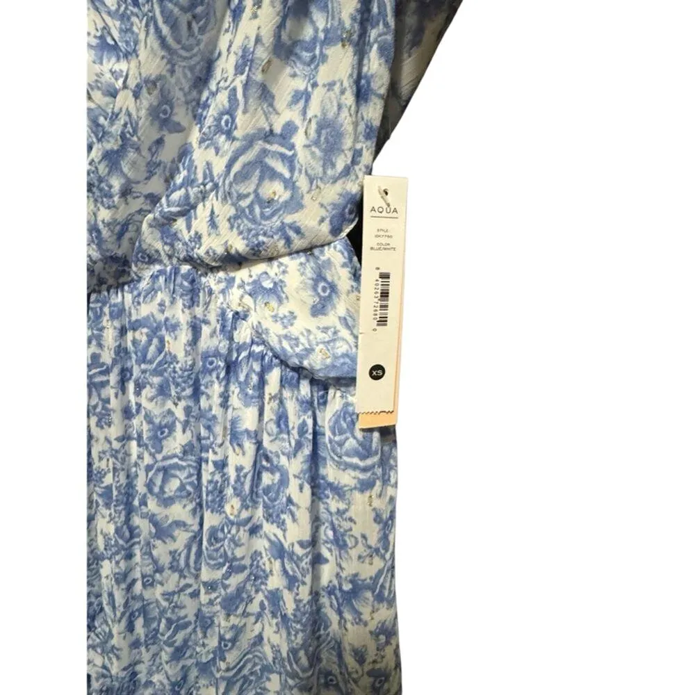 AQUA Flutter Sleeve Tiered Maxi Dress in XS, New w/ Tag Bloomingdale’s Exclusive - Image 8