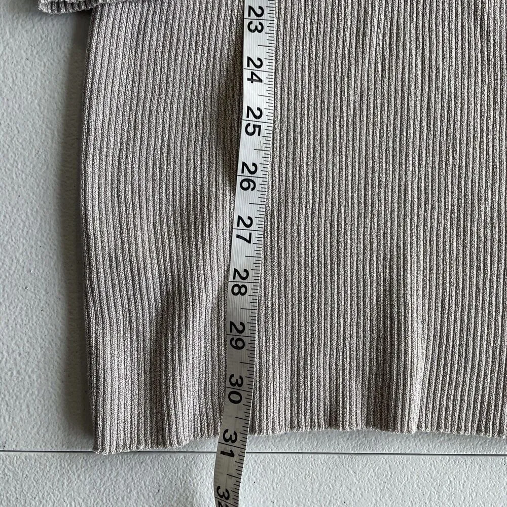 Collusion Mini Dress Ribbed Fitted Long Sleeves Juniors Sz 4 Knit Brownish Gray - Image 10