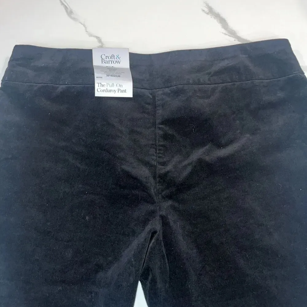 NWT Croft & Barrow Pull On Corduroy Velvet Pants Size 16 Petite - Image 7