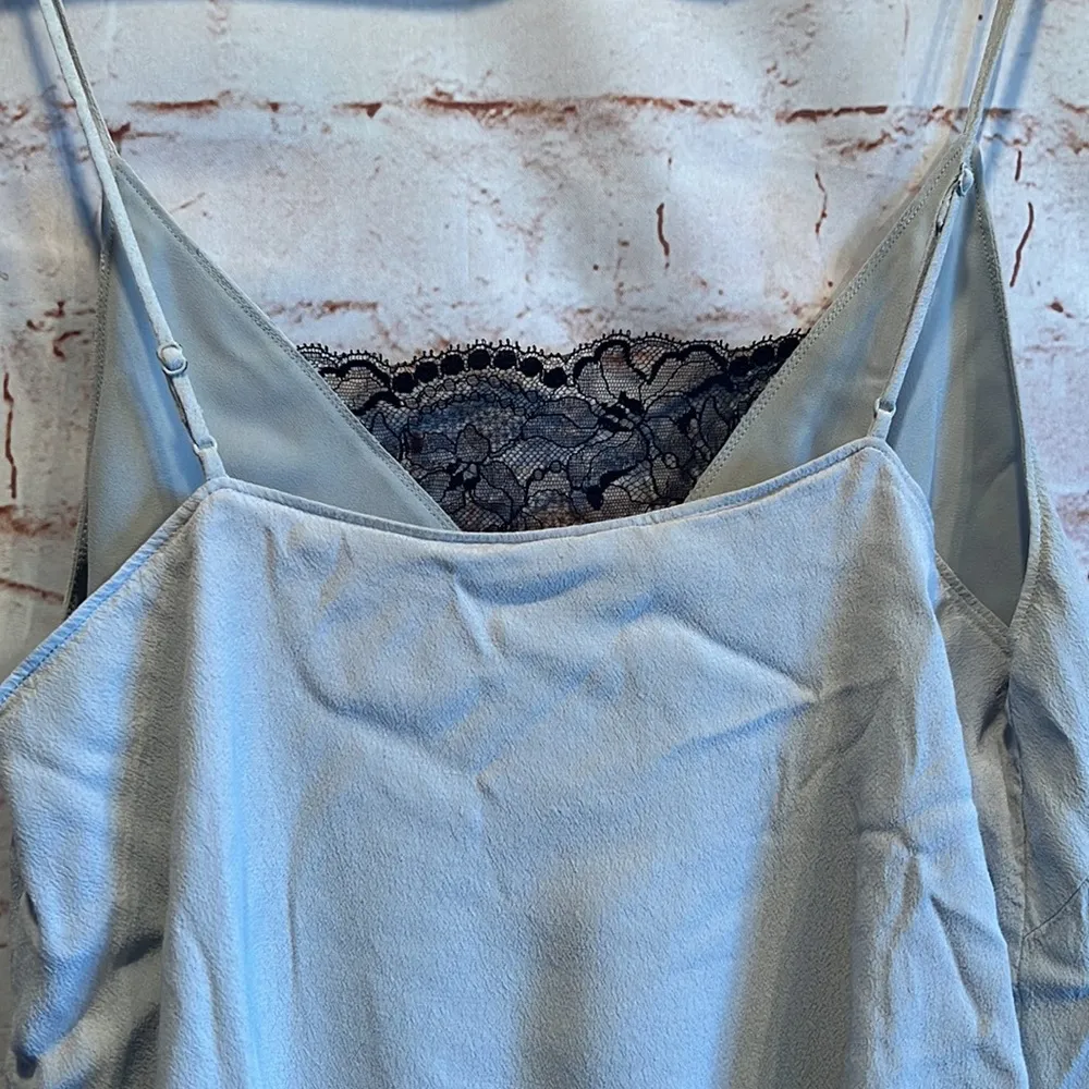 Wilfred Free slip dress light periwinkle Lace accent pullover mini lightweight - Image 5