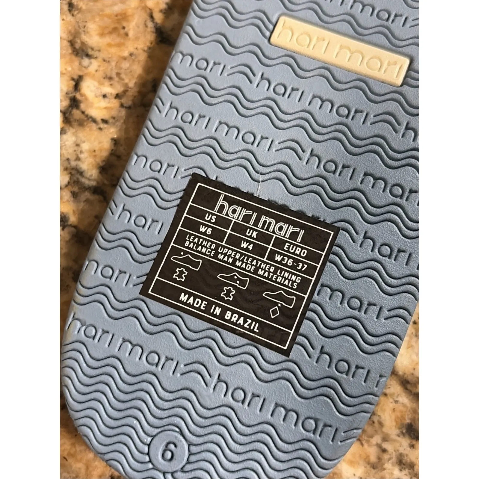 Hari Mari Tan Blue Fields Leather Thong Flip Flops Sandals Casual Shoes Womens 6 - Image 16