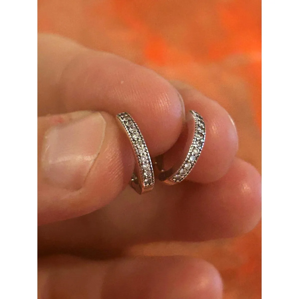 C88 earrings mini tiny hoops Silver - Image 2