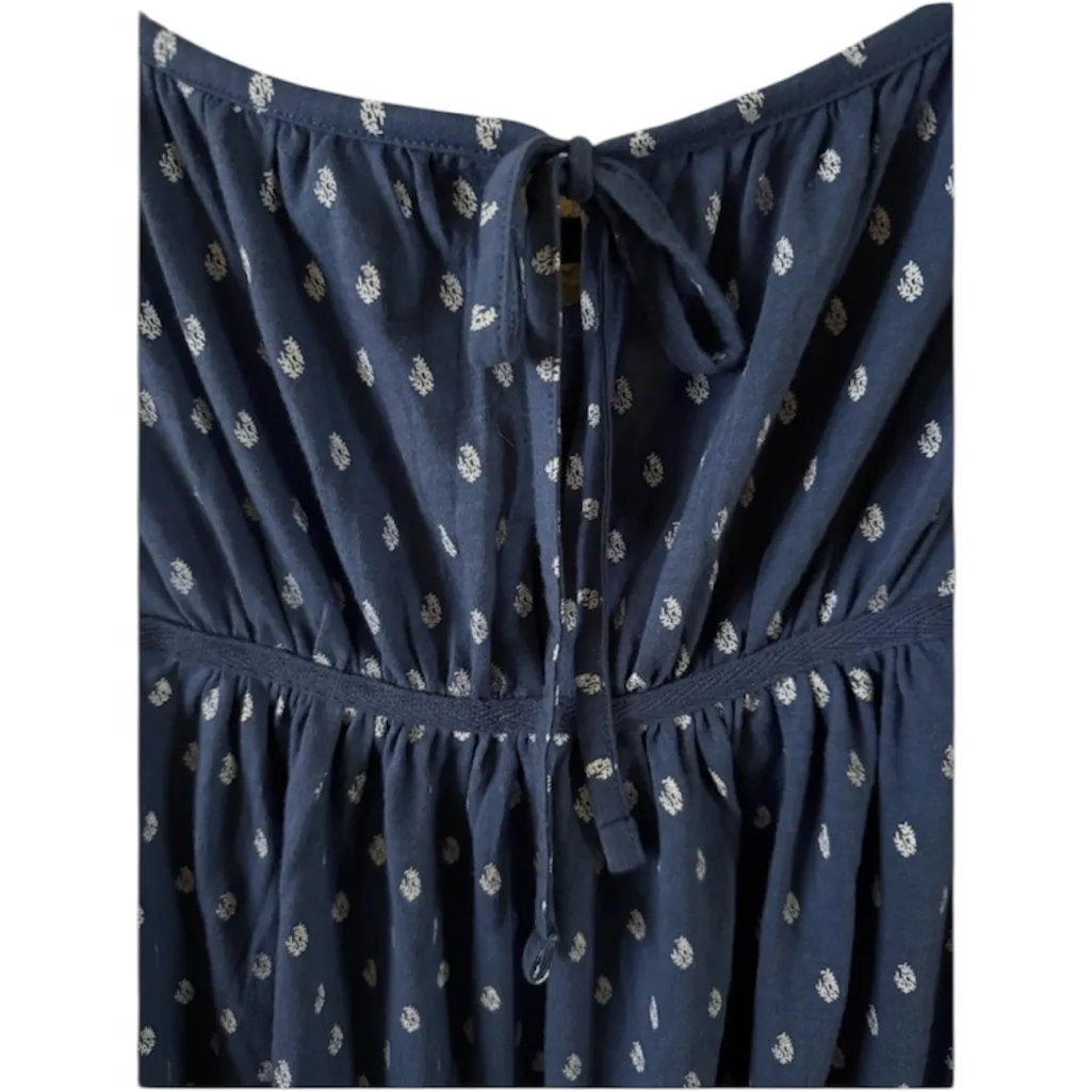 GAP Navy Patterned Sleeveless High-Low Sleeveless Blouse - Image 4