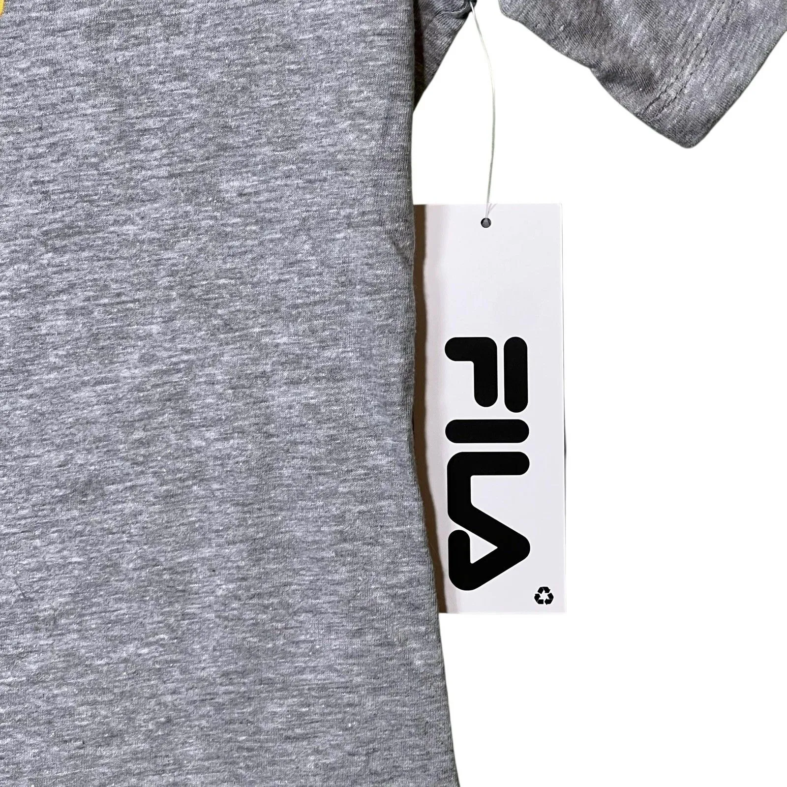 FILA Shirt Womens Large Heather Gray Rainbow Gradient Logo Graphic Tee T-Shirt - Image 7