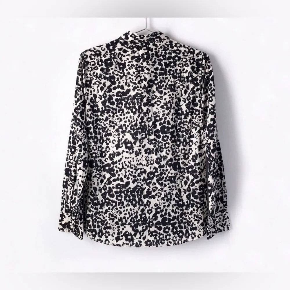 J. Crew Snow Leopard Print Boy Shirt - Image 3