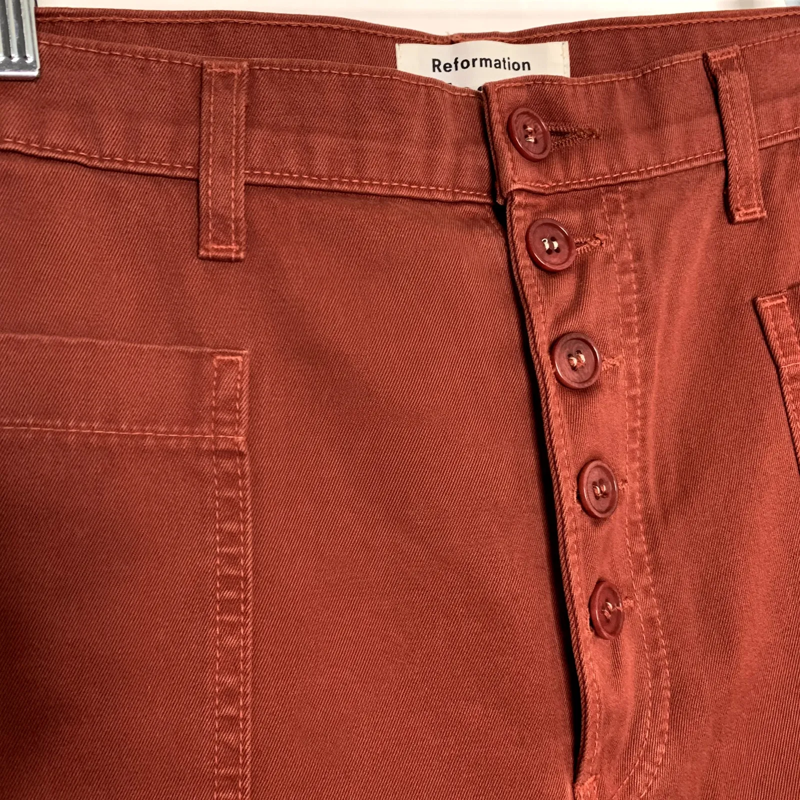 Reformation Alicia Crop Pant Rust Womens Size 29 - Image 7