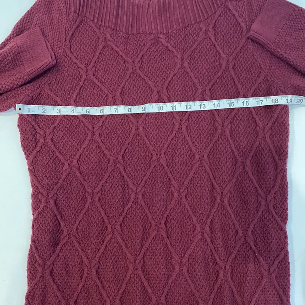 Ann Taylor LOFT Long Sleeve Knit Sweater Argyle Boat Neck Sz XL Cotton Ribbing - Image 7