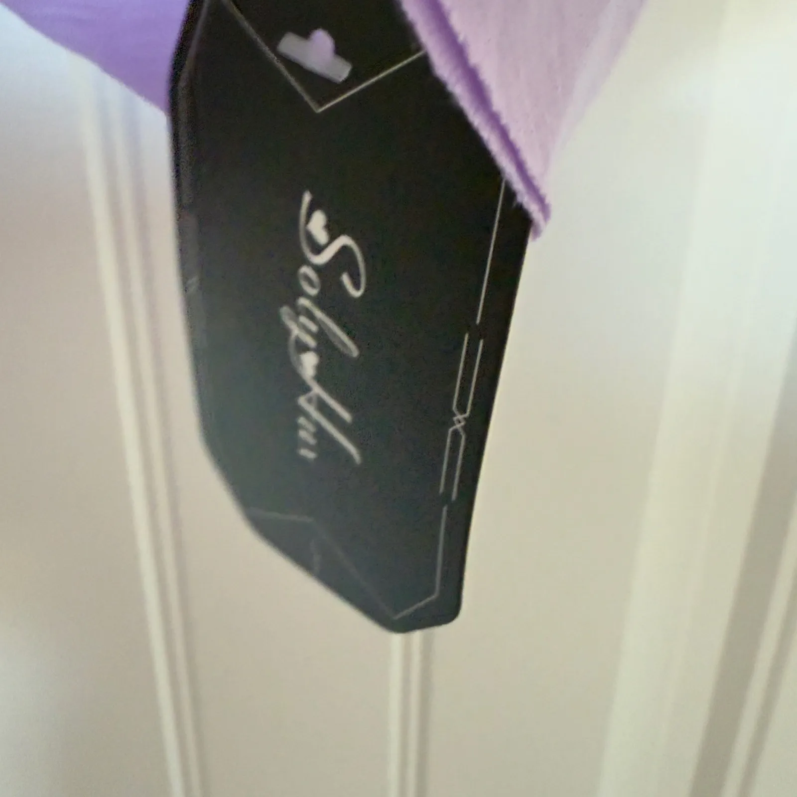 Soly Hux Purple XS‎ Cross Over Detail Open Back Light Weight Crop Top NWT - Image 5