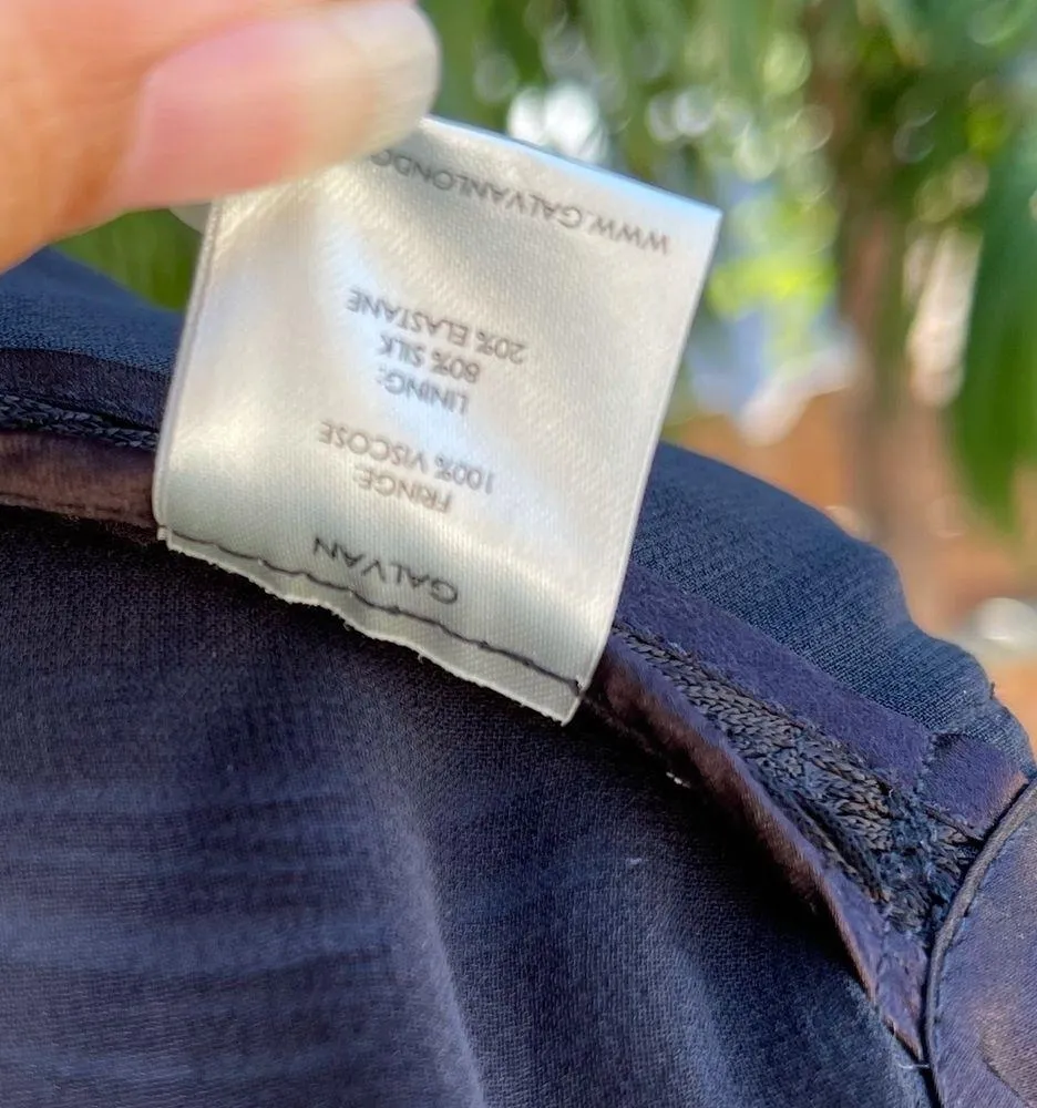 Galvan Black Fringe Silk - Image 8