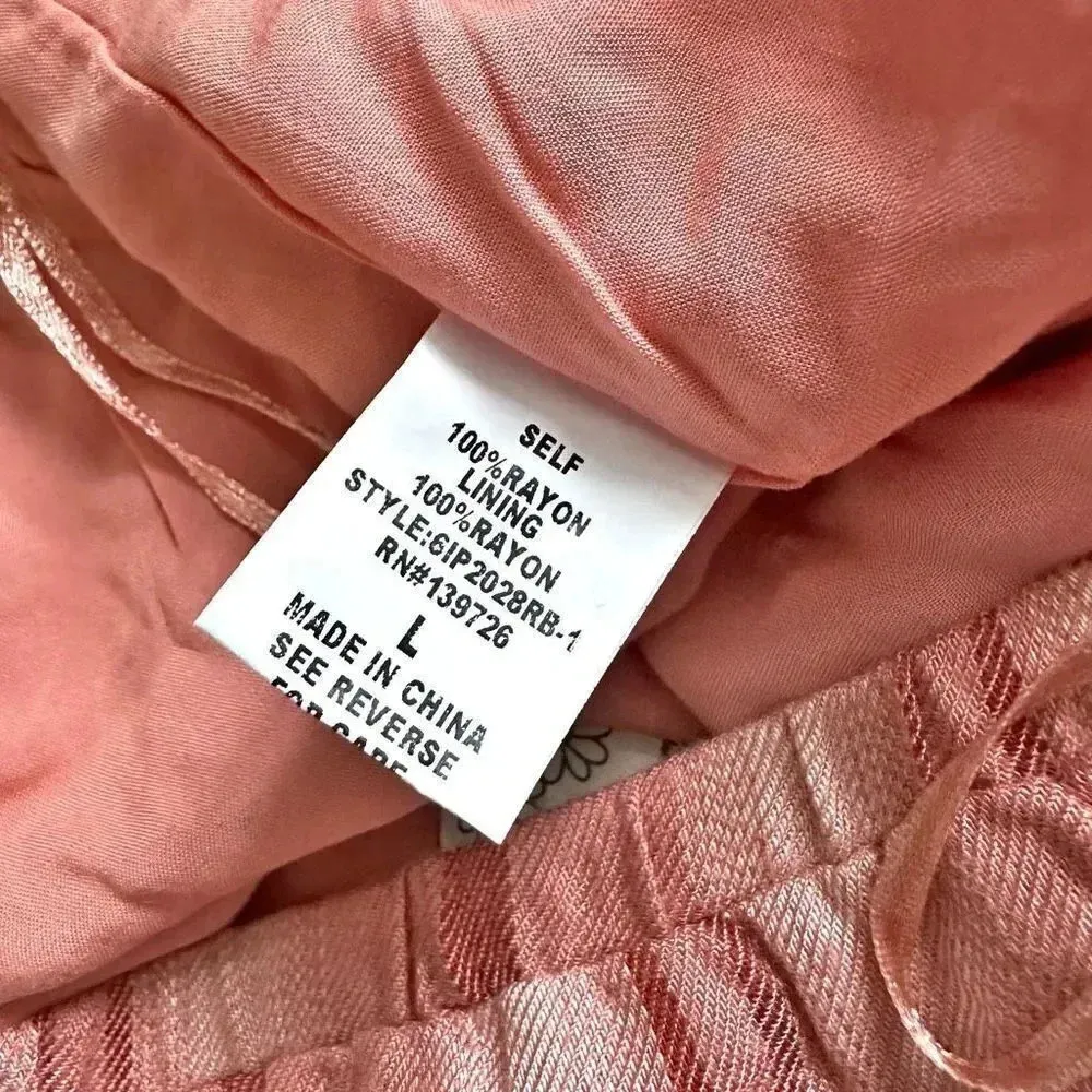 HONEY BELLE | NWT Pink Multi Stripe Raw Hem Shorts | Large - Image 6