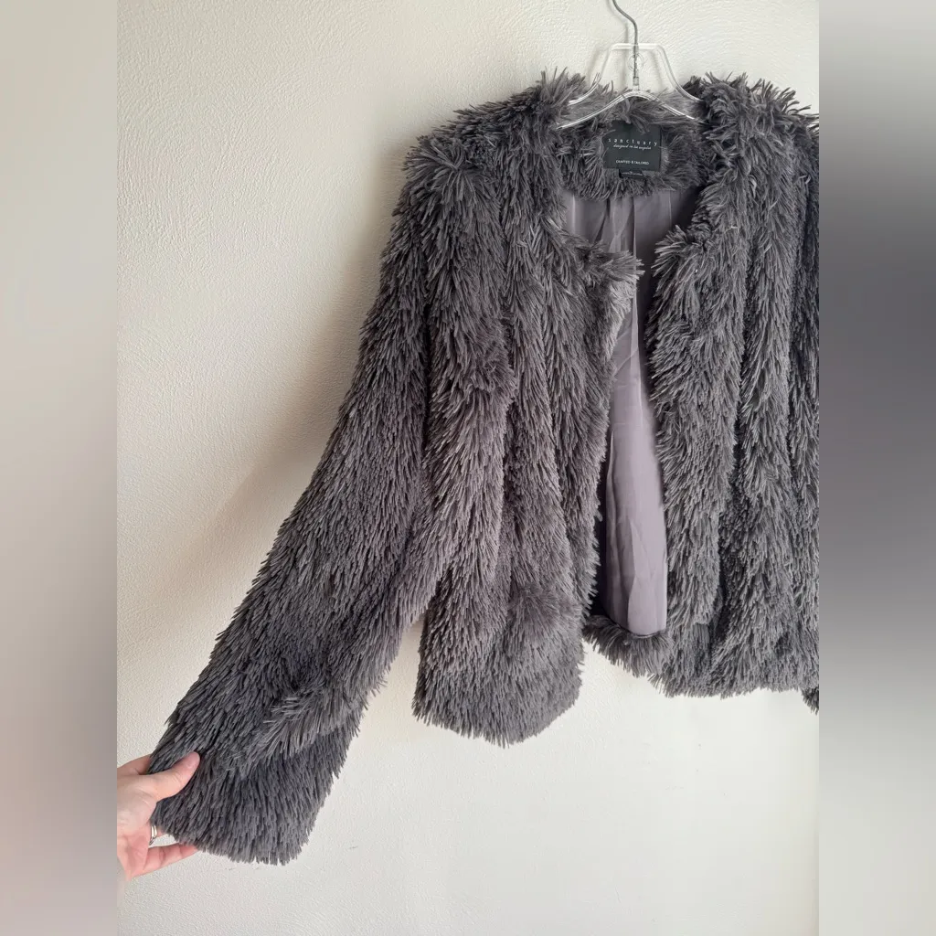 Sanctuary Dark Gray Fluffy MobWife  Jacket - Image 3