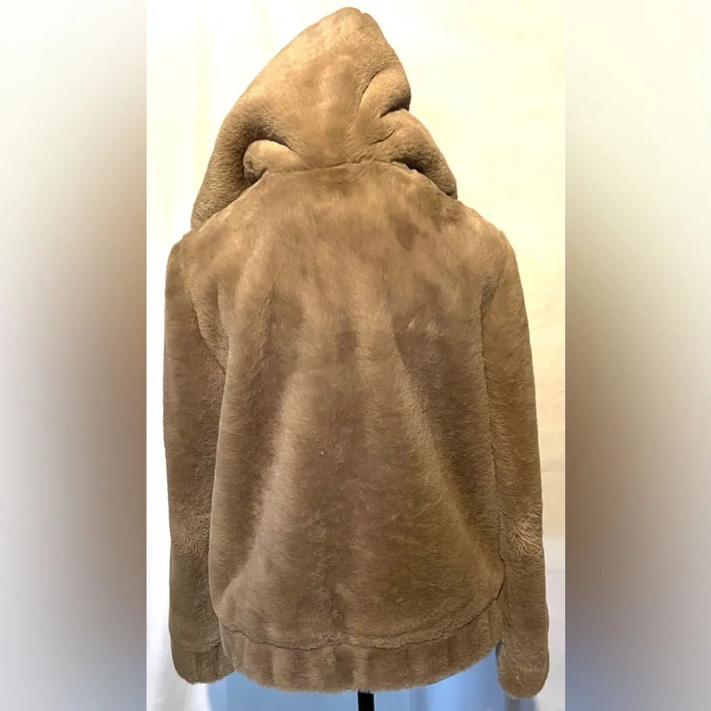 Revolve BlankNYC Faux Fur Bomber Jacket Sand Stone Tan Small‎ Streetwear EUC - Image 11