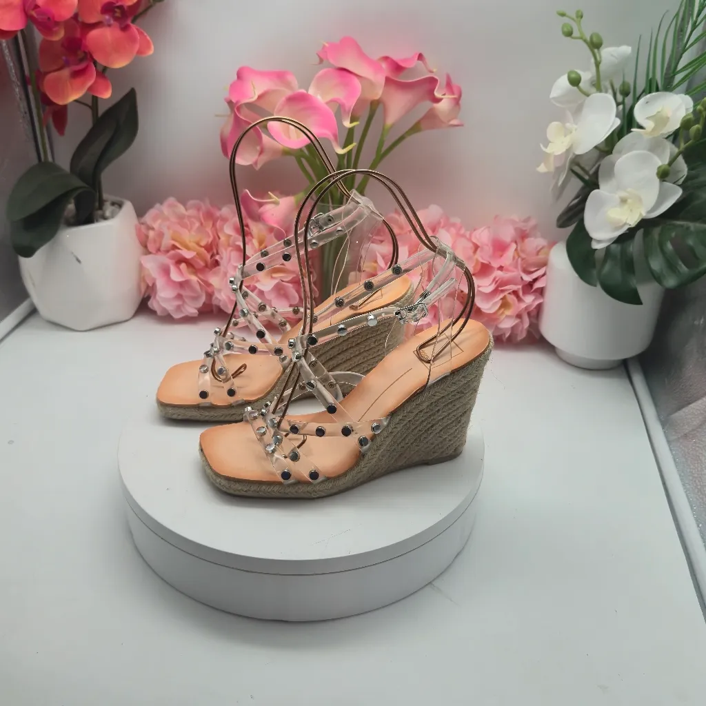 Dolce Vita Cream Tan Wedge Espadrilles Size 7.5 - Image 2