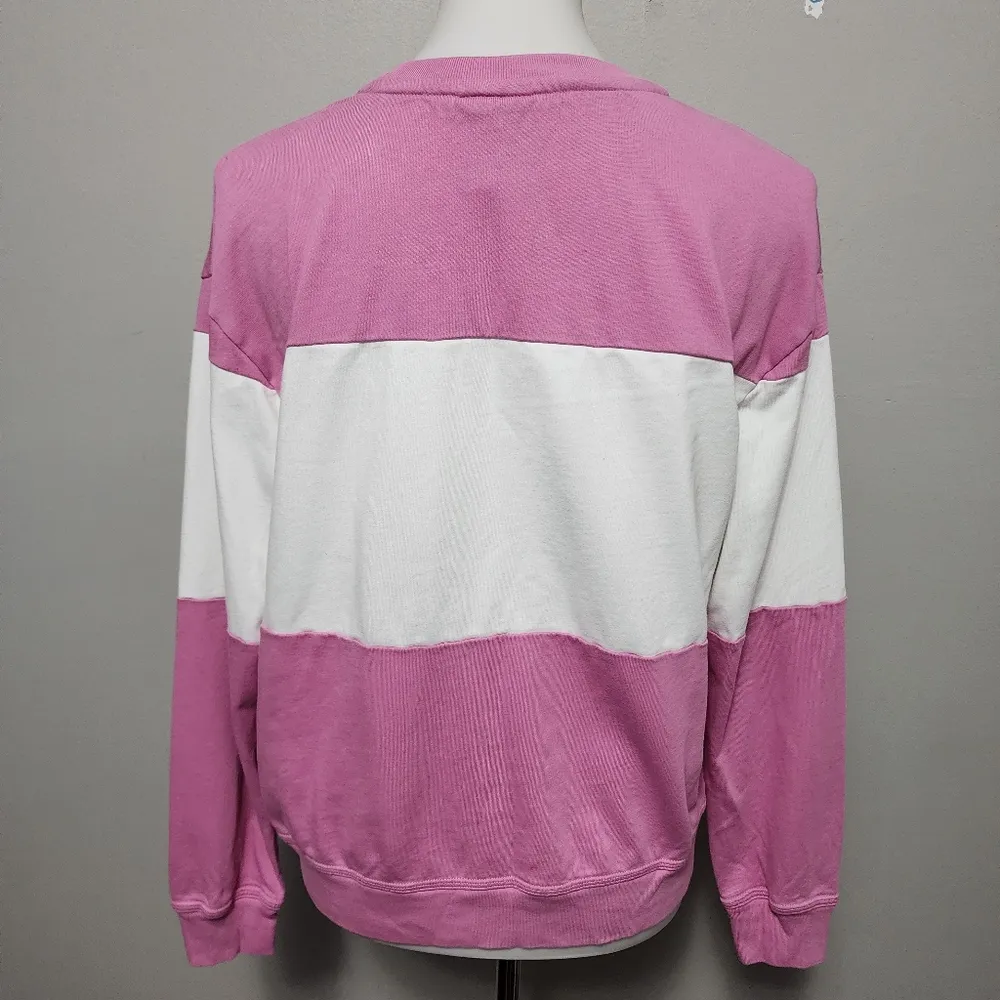Nike Flamingo Pink Varsity Long Sleeve Cotton Long Sleeve Tee Size Medium - Image 6