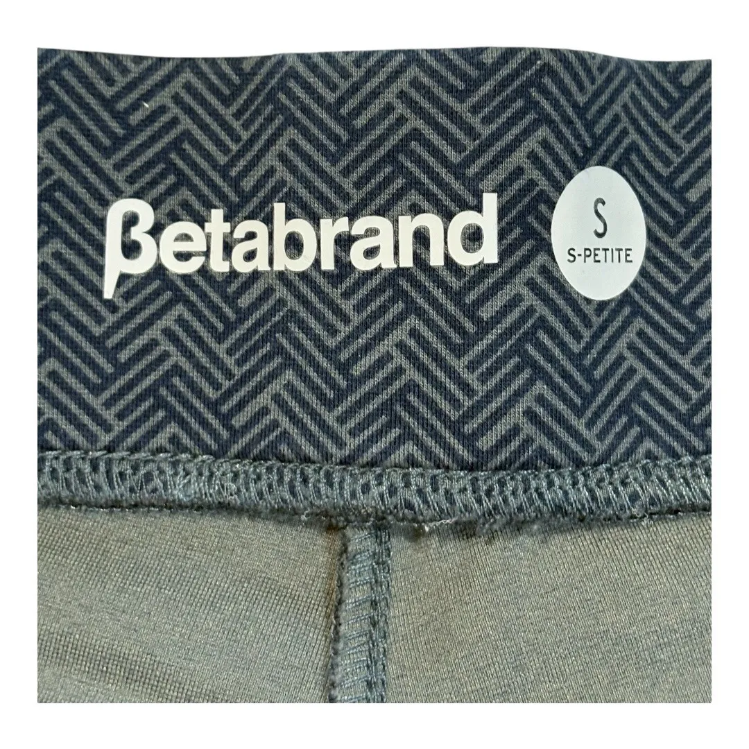 Betabrand Ponte Knit Dress Pants Herringbone Blue Pull On Size Small Petite - Image 7