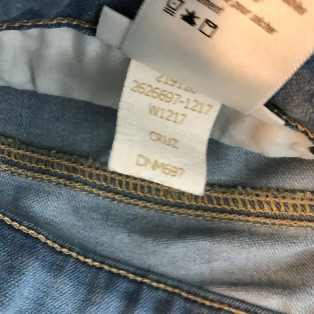 Paige Verdugo Crop Zip Jeans Light Blue Denim Blend With Ankle Zippers Size 28 - Image 6