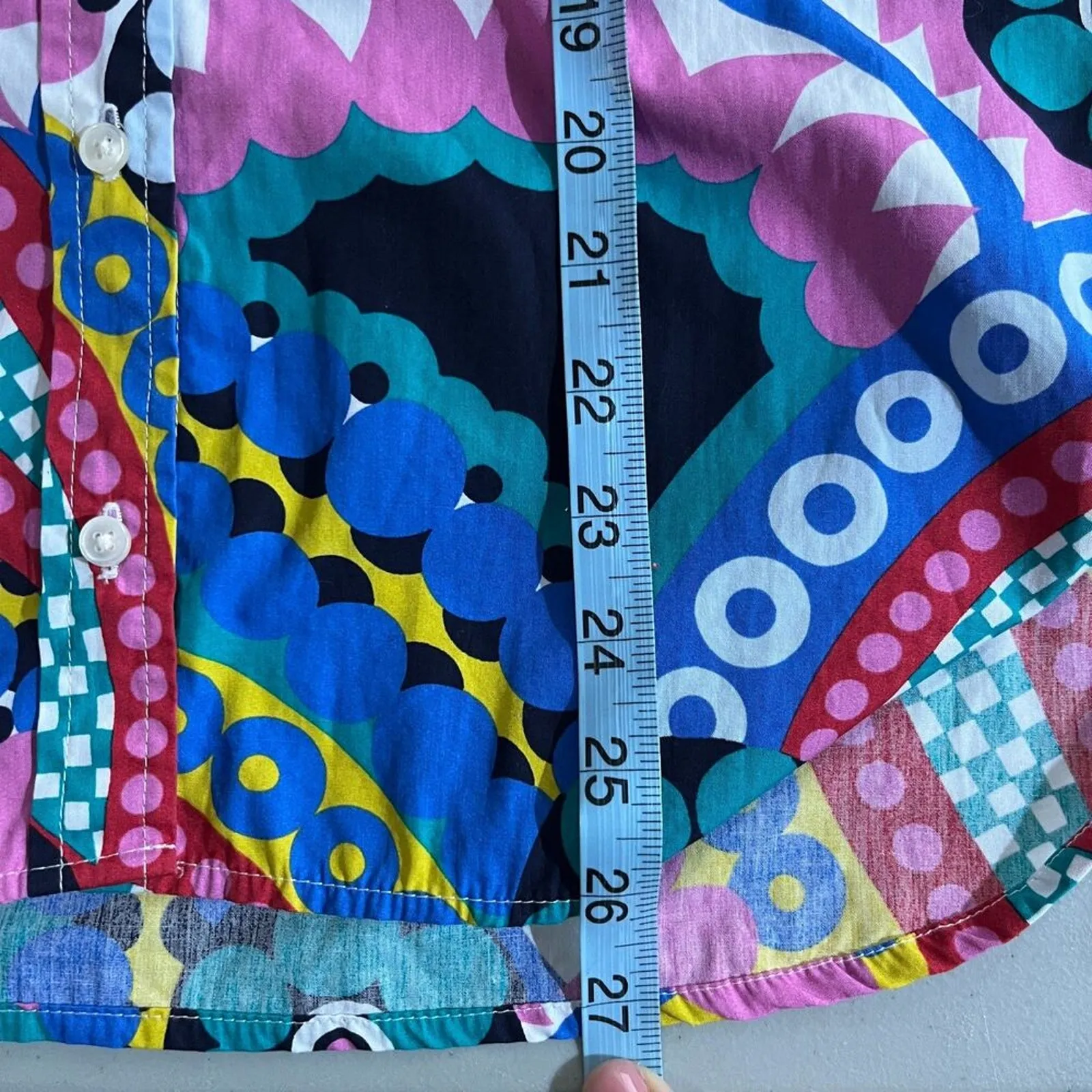 J. Crew Women Cotton Button Classic-fit Boy Bhirt Ratti Kaleidoscope Floral Sz 6 - Image 7