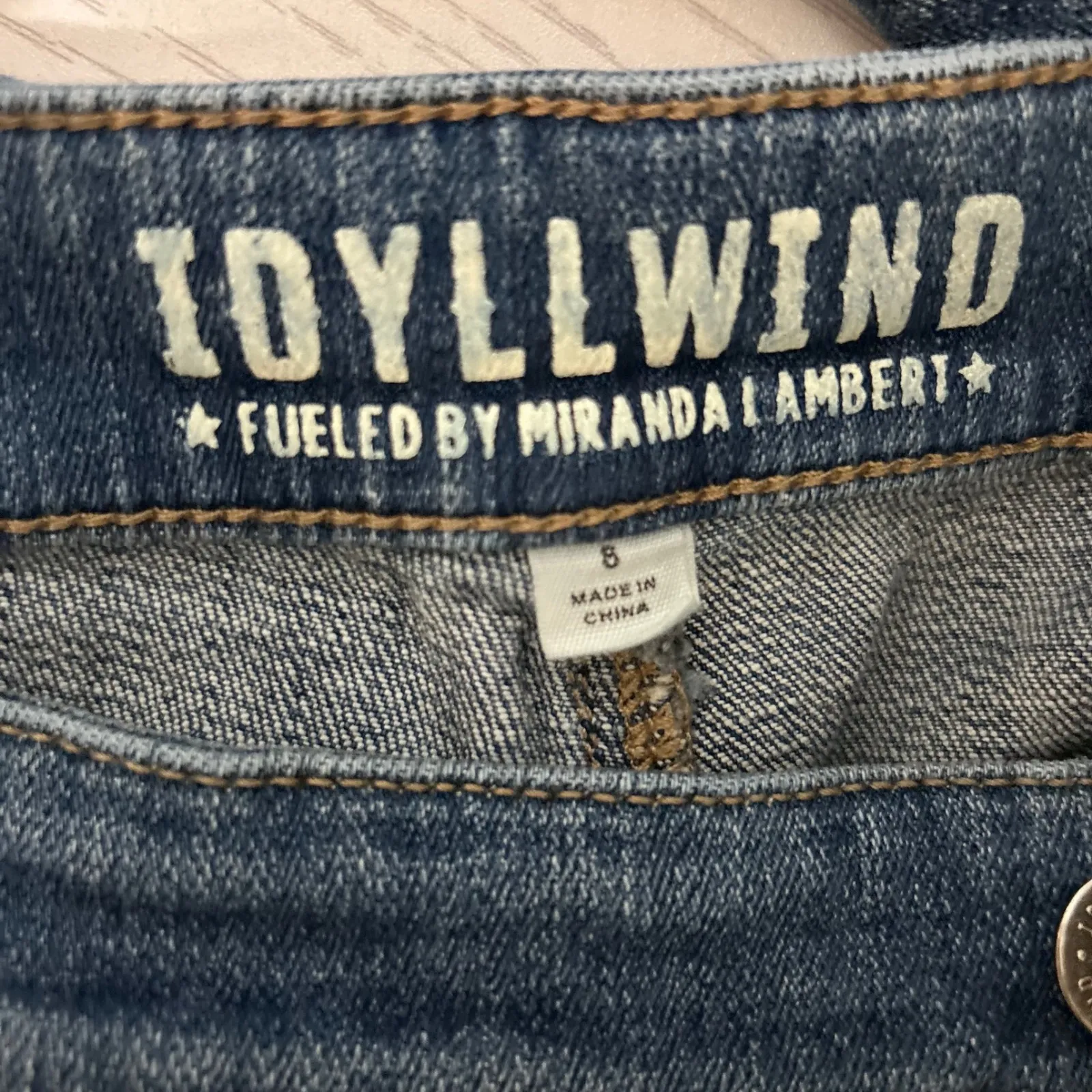 Idyllwind Miranda Lambert Jeans Womens Size 8 W x 34 L Flared Blue Denim Lace Up - Image 3