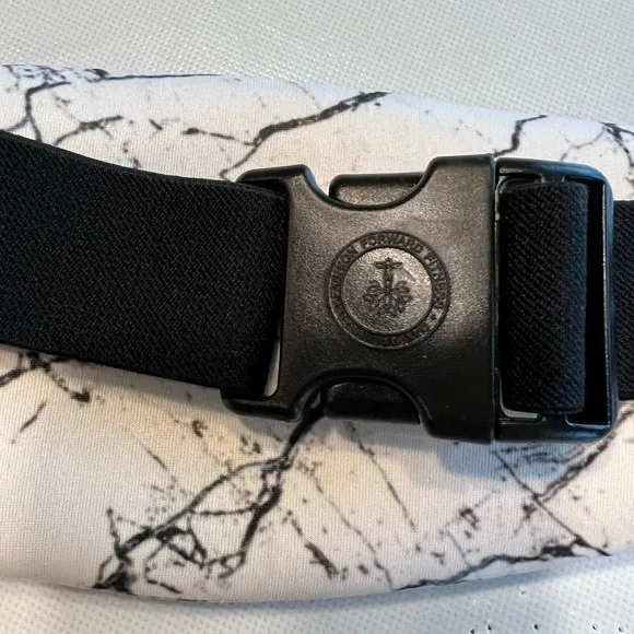 Marble Print Belt Bag‎ Running Fanny Pack Adjustable Waist Purse White - Image 5