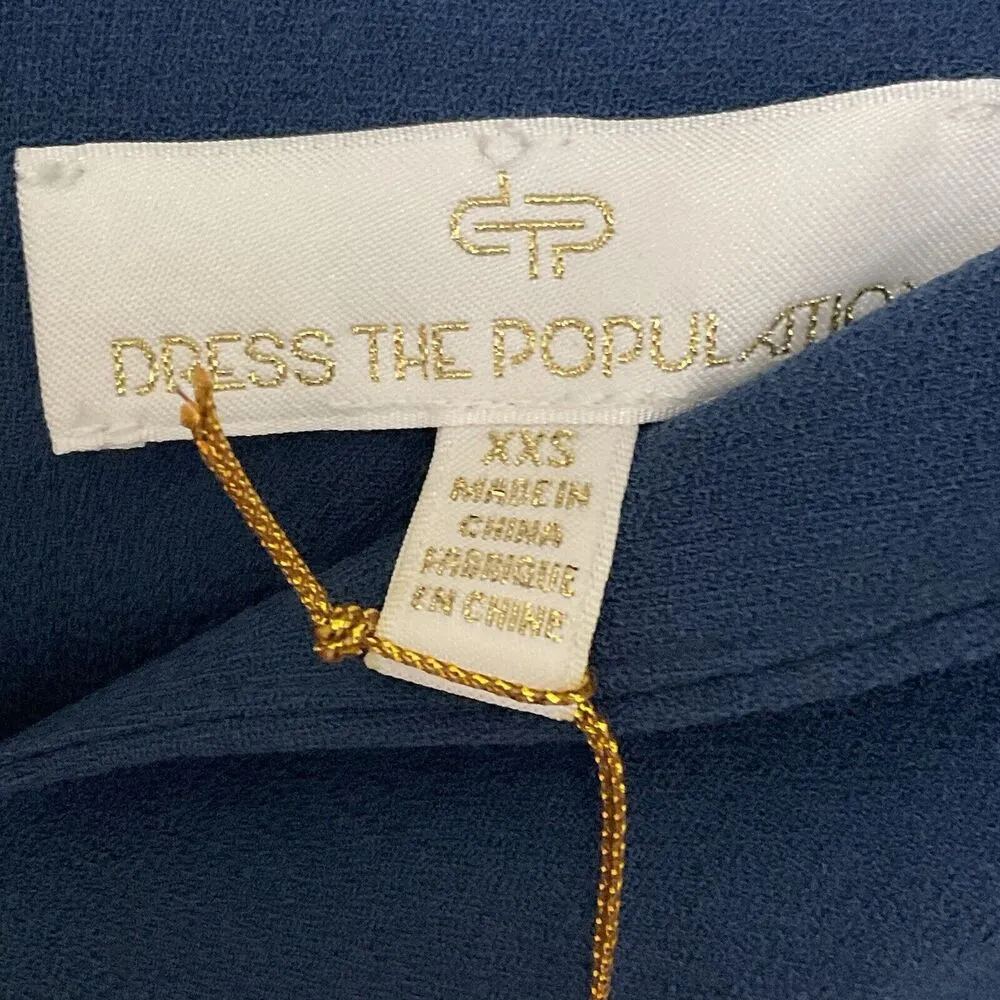 NEW Dress the Population Corey Dress in Pacific BlueSize XXS Short Sleeve - Image 5