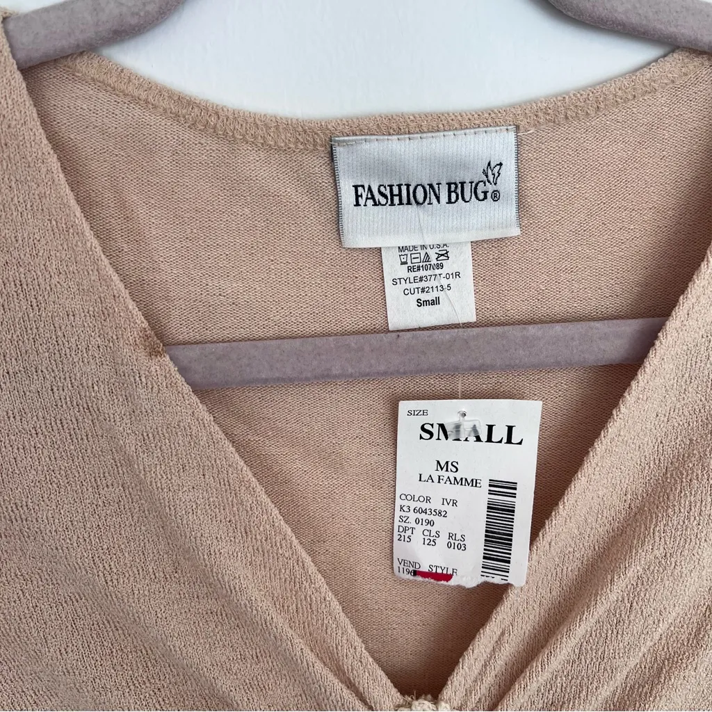 Vintage Y2K NWT old stock fashion bug witchy whimsical goth boho bell sleeve top - Image 2