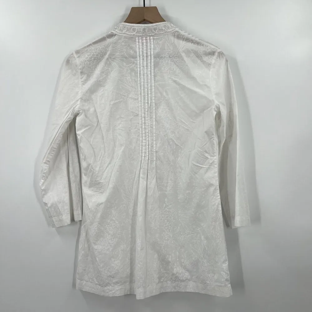 Lilly Pulitzer Sarasota Tunic Beaded Resort White - Image 11