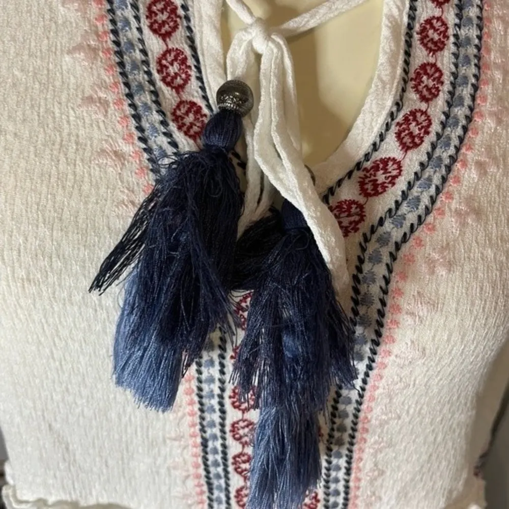 Knox Rose Women's Boho Cold Shoulder Shirt Size M - Image 5