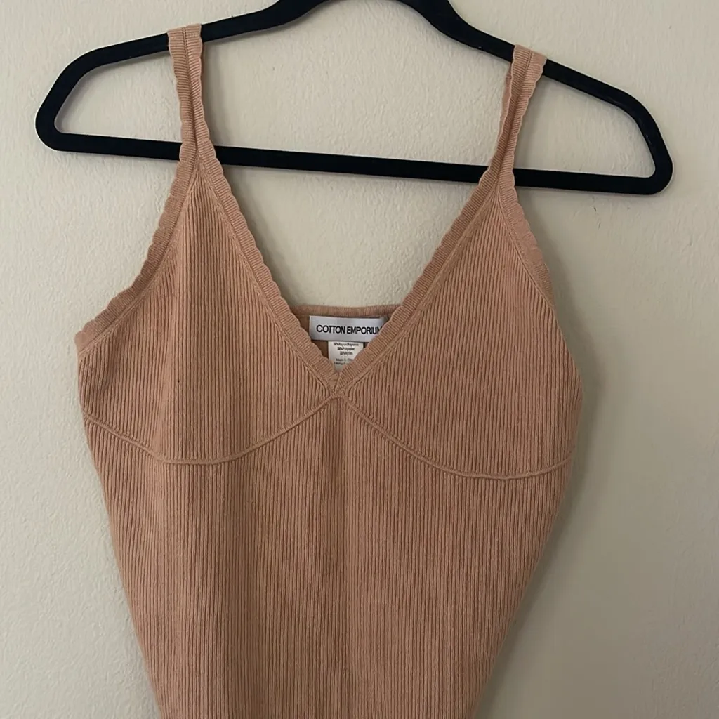 NEW Tan Ribbed Women's Top Size XL - Image 2