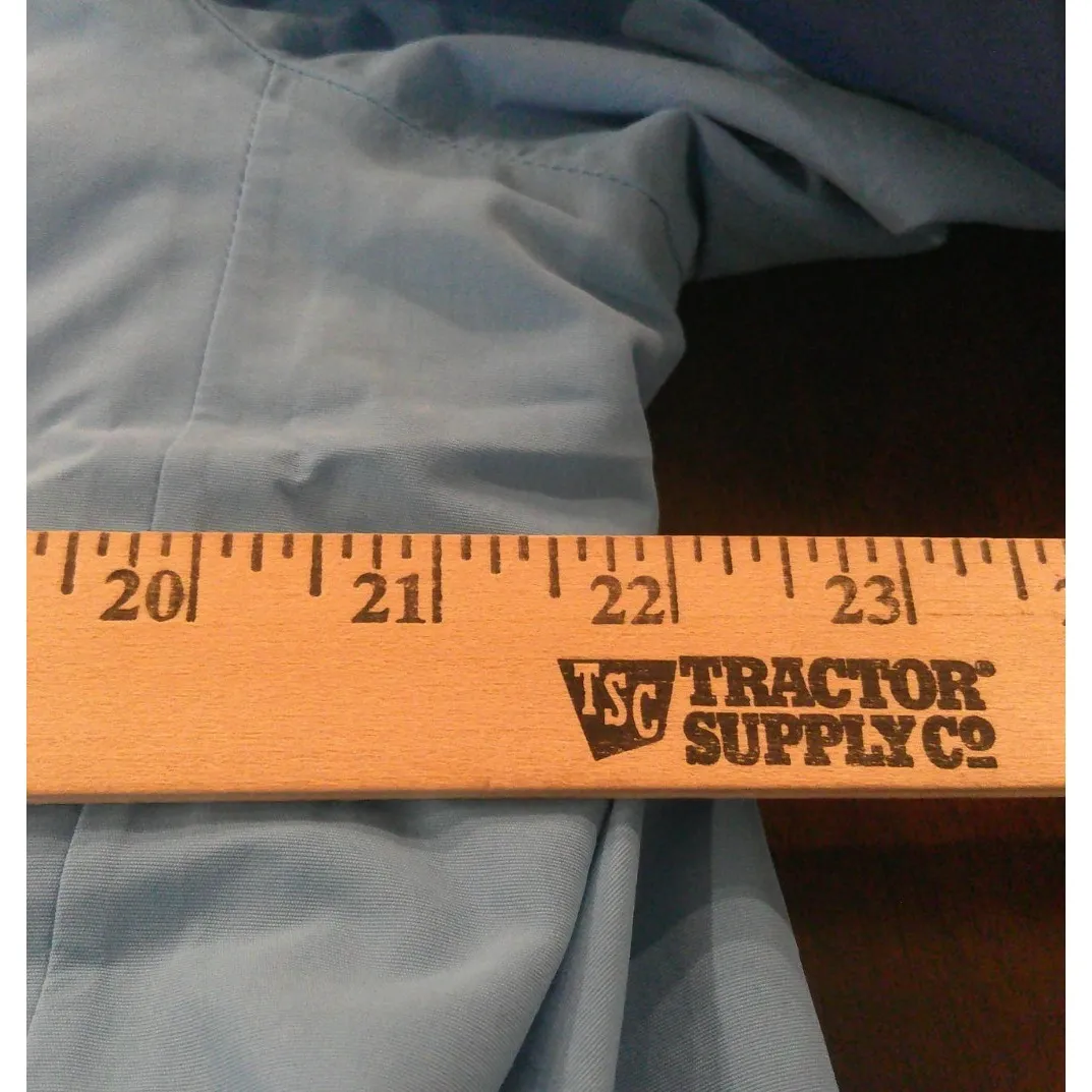 Lands End Jacket Womens XL 18 Blue Purple Fleece Lining Hoodie‎ Waterproof NEW - Image 6