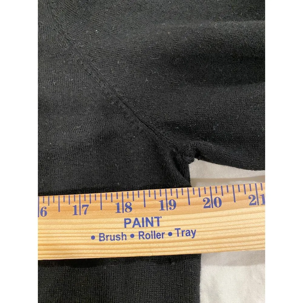 Sezane High Neck Shoulder Button Tab Jacob Jumper Sweater Black Women's Size XXL - Image 11