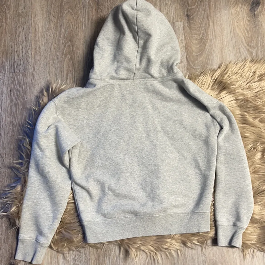 Retro Double Hooded Cropped Sweatshirt/Hoodie Small - Image 2