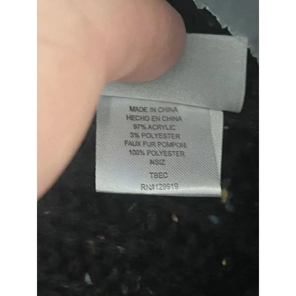 Jessica Simpson Beanie Hat Womens OS Black Knit Speckled - Image 6