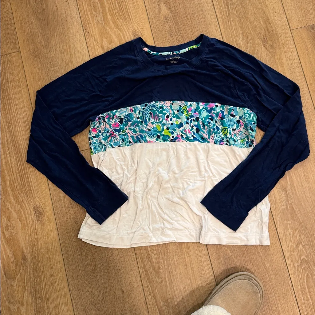 Lilly Pulitzer Chapman Long Sleeve Top Multi Dive Bar - Image 3
