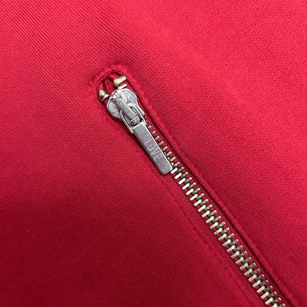 Love Moschino Red Short Sleeve Collar V Neck Pullover Sweatshirt Dress 6 *STAINS - Image 7