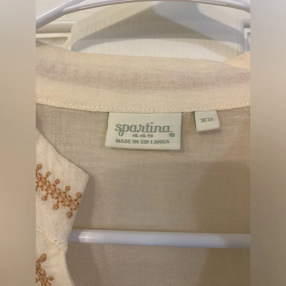 Spartina 449 | Analyn Embroidered Tunic, Ashley River, Size XS - Image 3