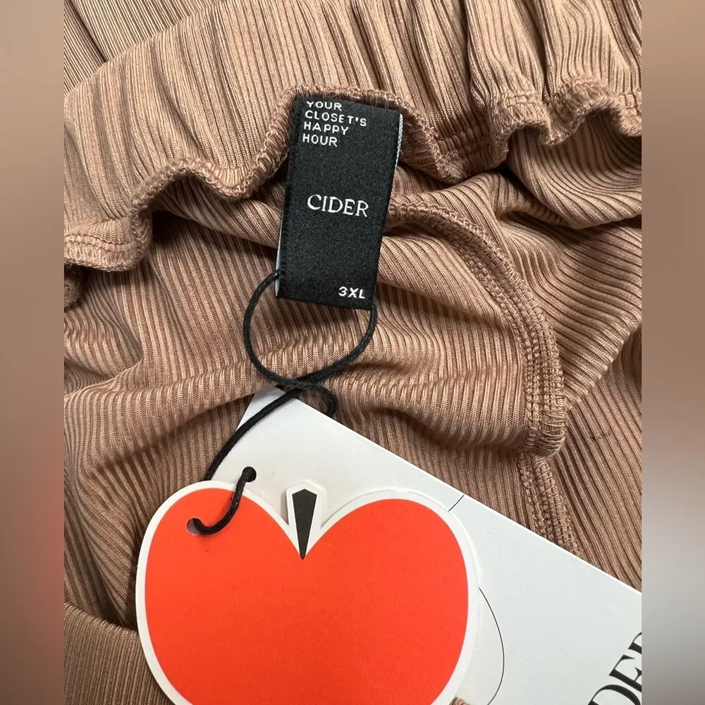 Cider Rib Knit Pull‎ On Wide Leg Pants with Pockets - Image 7