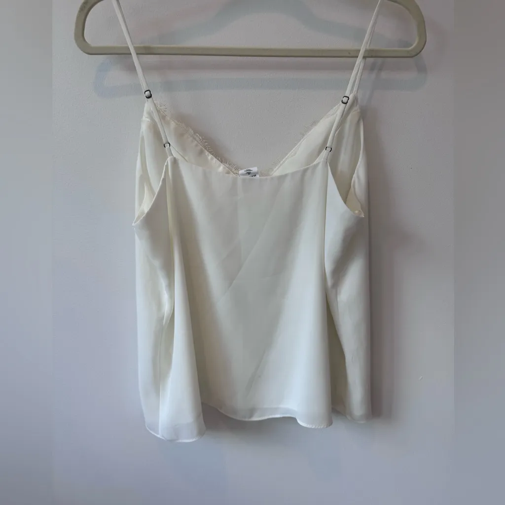 Melrose and Market Lace Trim V Neck Camisole Soze Medium White Revolve NEW - Image 6