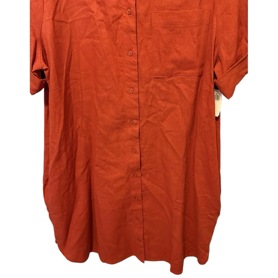 Old Navy Linen Blend Shirt Dress nwt - Image 3