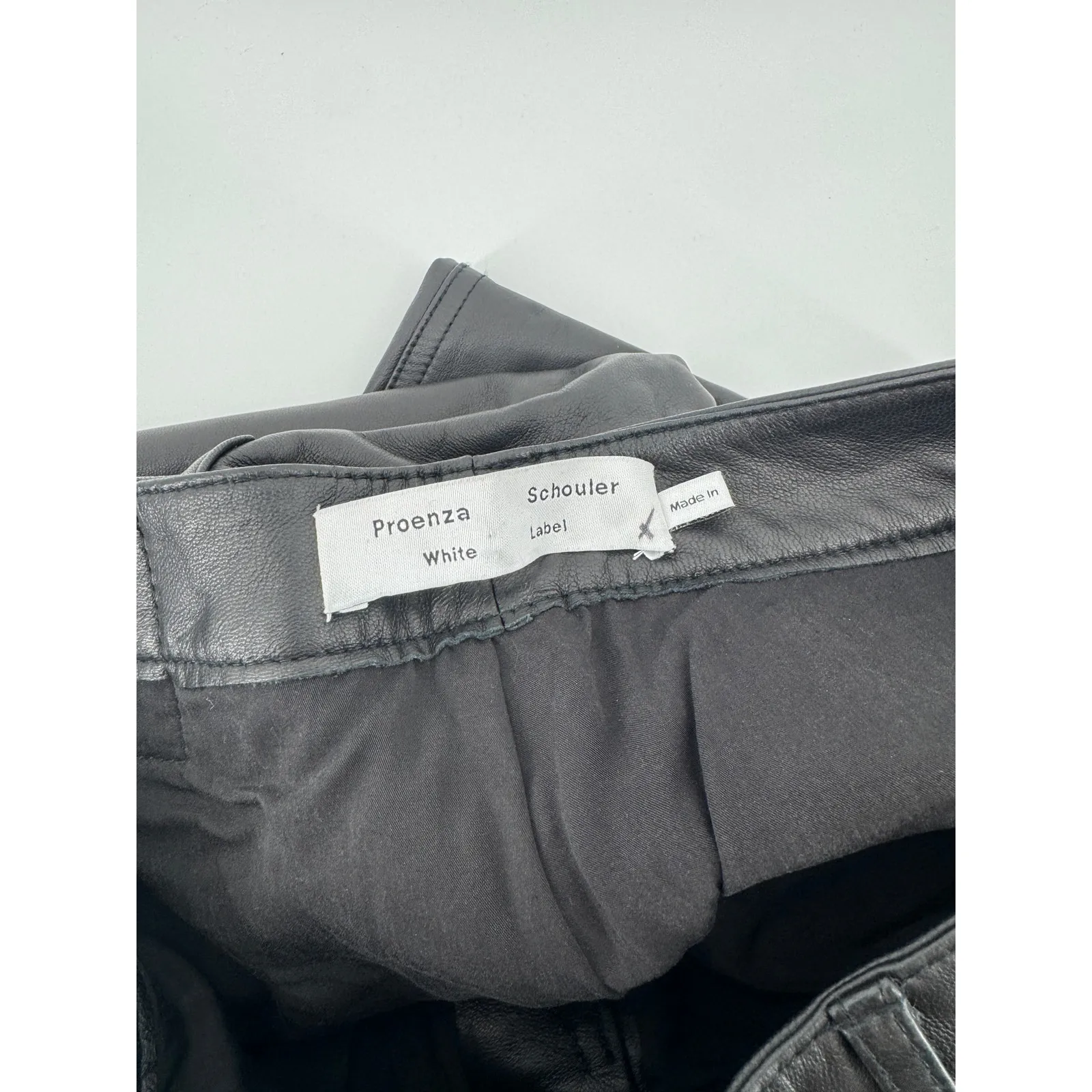 Proenza Schouler White Label Straight Leg Leather Pants Womens Sz 12 NWOT $1495 - Image 8
