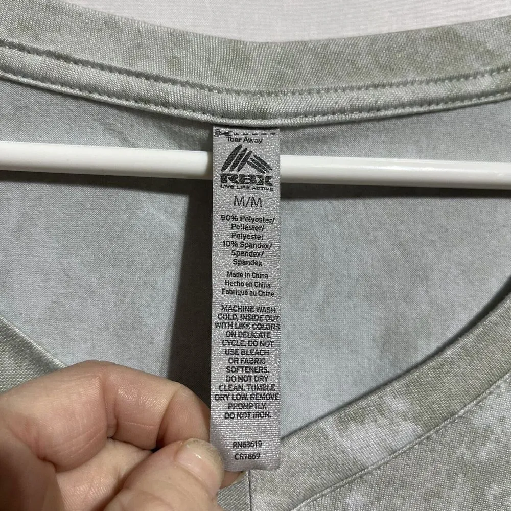 RBX Live Life Active Sweatshirt Women M Green Tie Dye Stretch V - Image 7