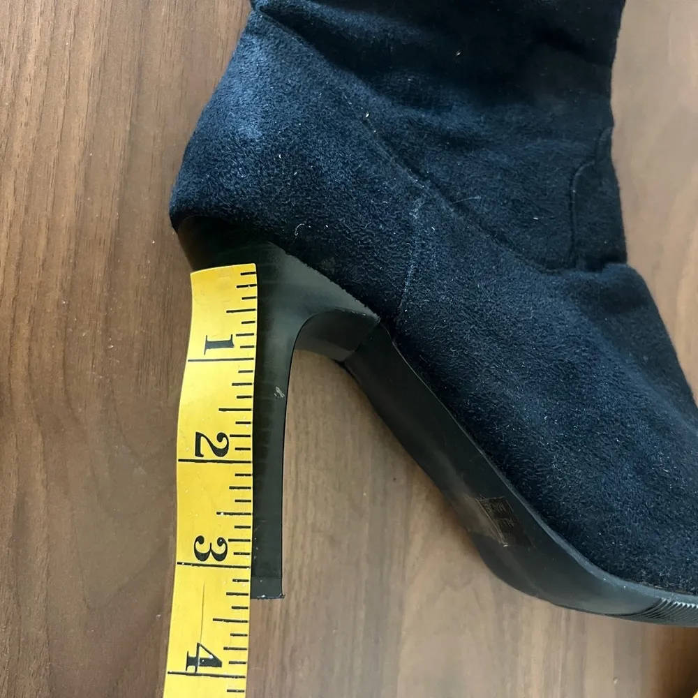 Splash fusion Foot Wear Black Velvet Embroidered Western Heel Boots Size 7 - Image 7