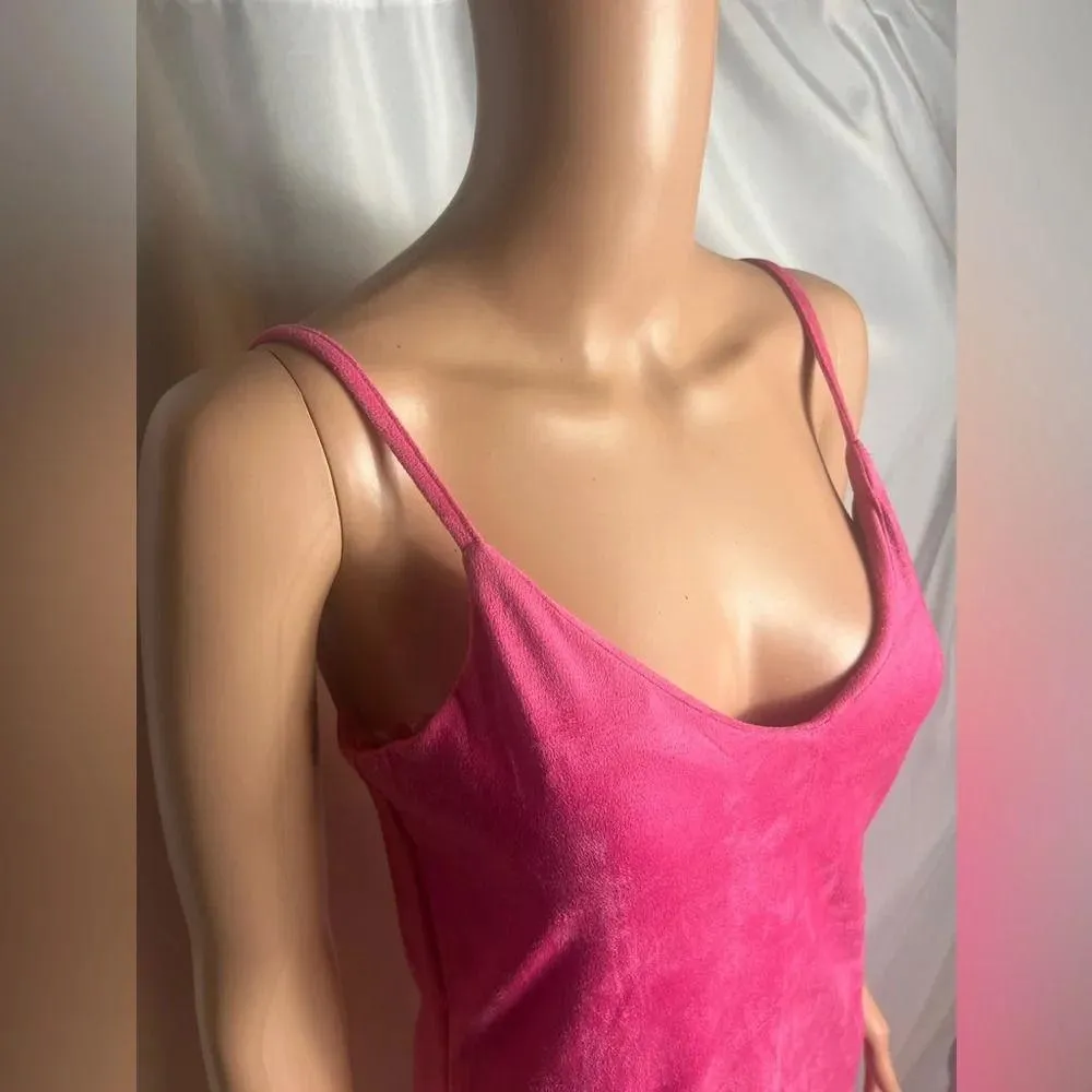 Gianni Bini Pink Mini Suede Country Concert
Fringe Dress Size Small - Image 2