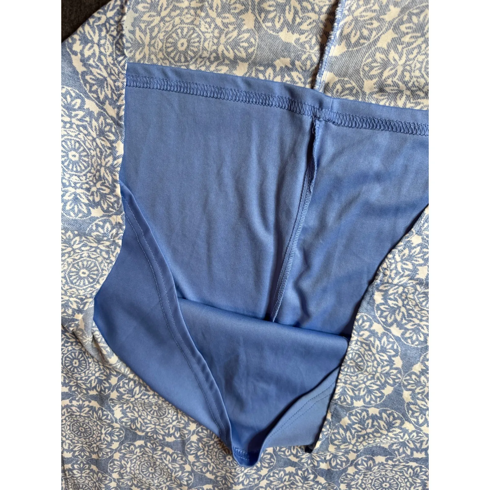 Luxology Blue White Mandala Print Bell Sleeve Dress Women's XL - Image 4