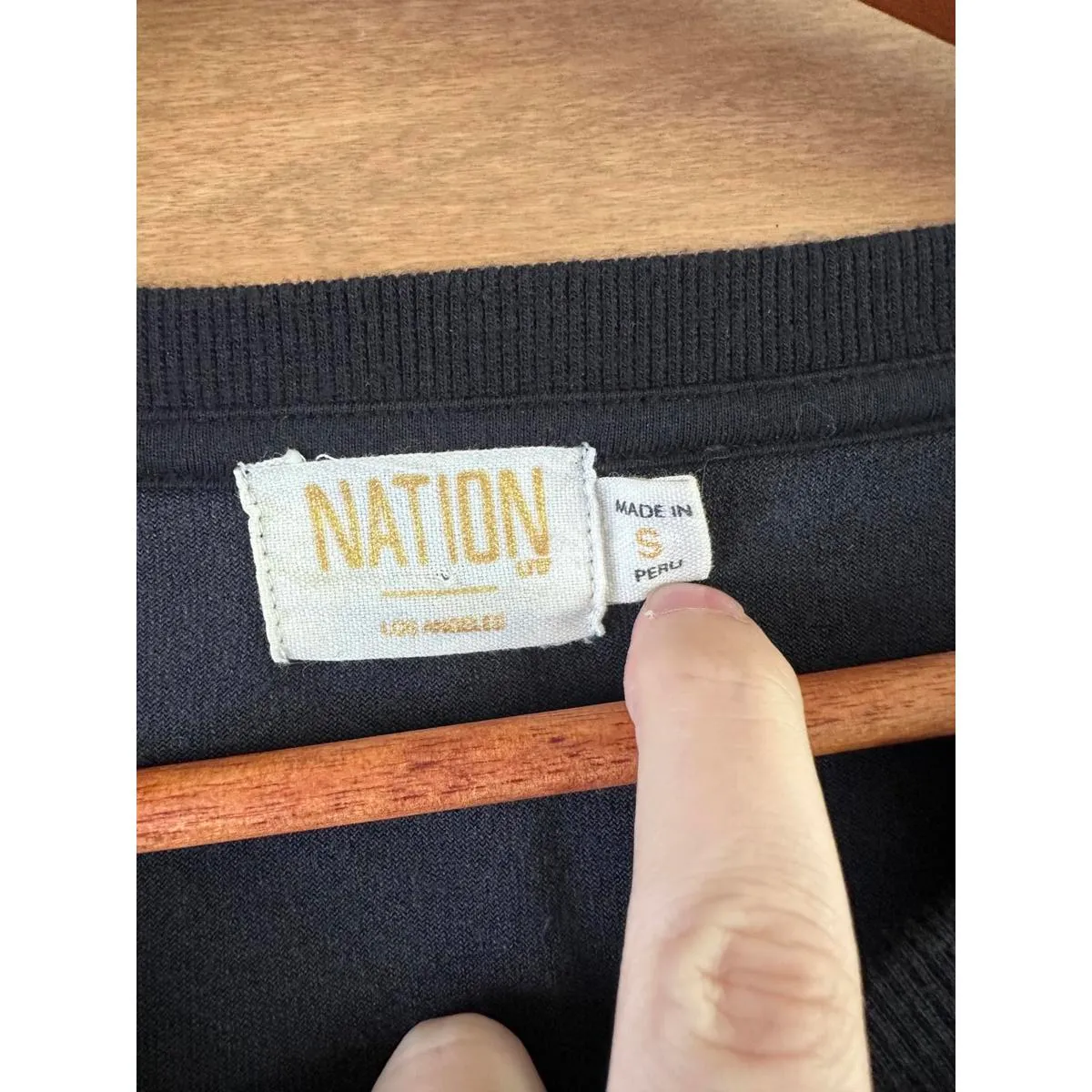 Nation LTD. Kiera Black Velvet Lantern Puff Sleeve Slouchy Crewneck Top sz Small - Image 7