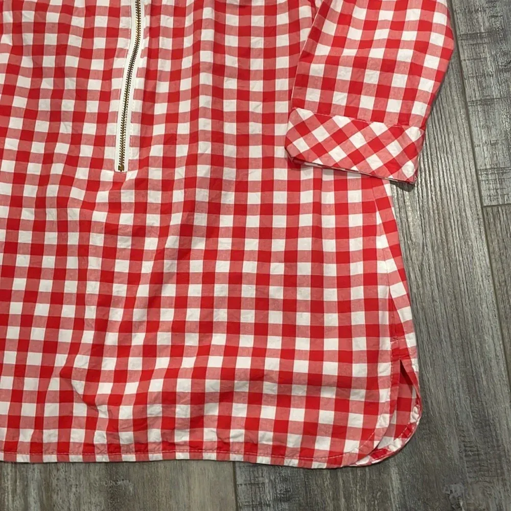 Kayce Hughes Gingham Tunic size 4 Red - Image 3