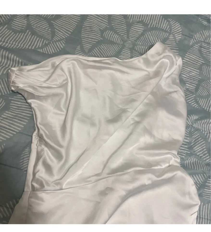 Show Me Your Mumu Jodie Maxi Dress Ivory Luxe Satin Medium - Image 4