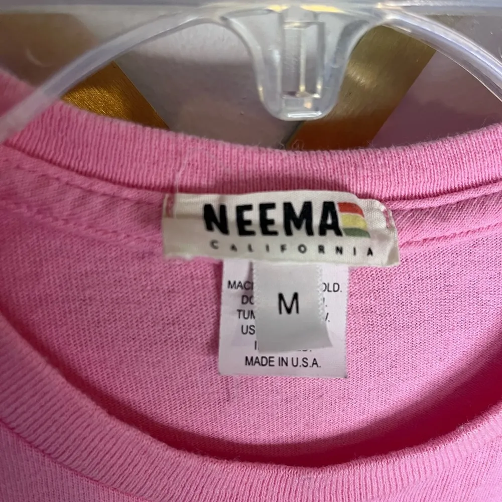 Neema California Beverly Hills Boxy Crop Tee Pink Medium Nordstrom - Image 4