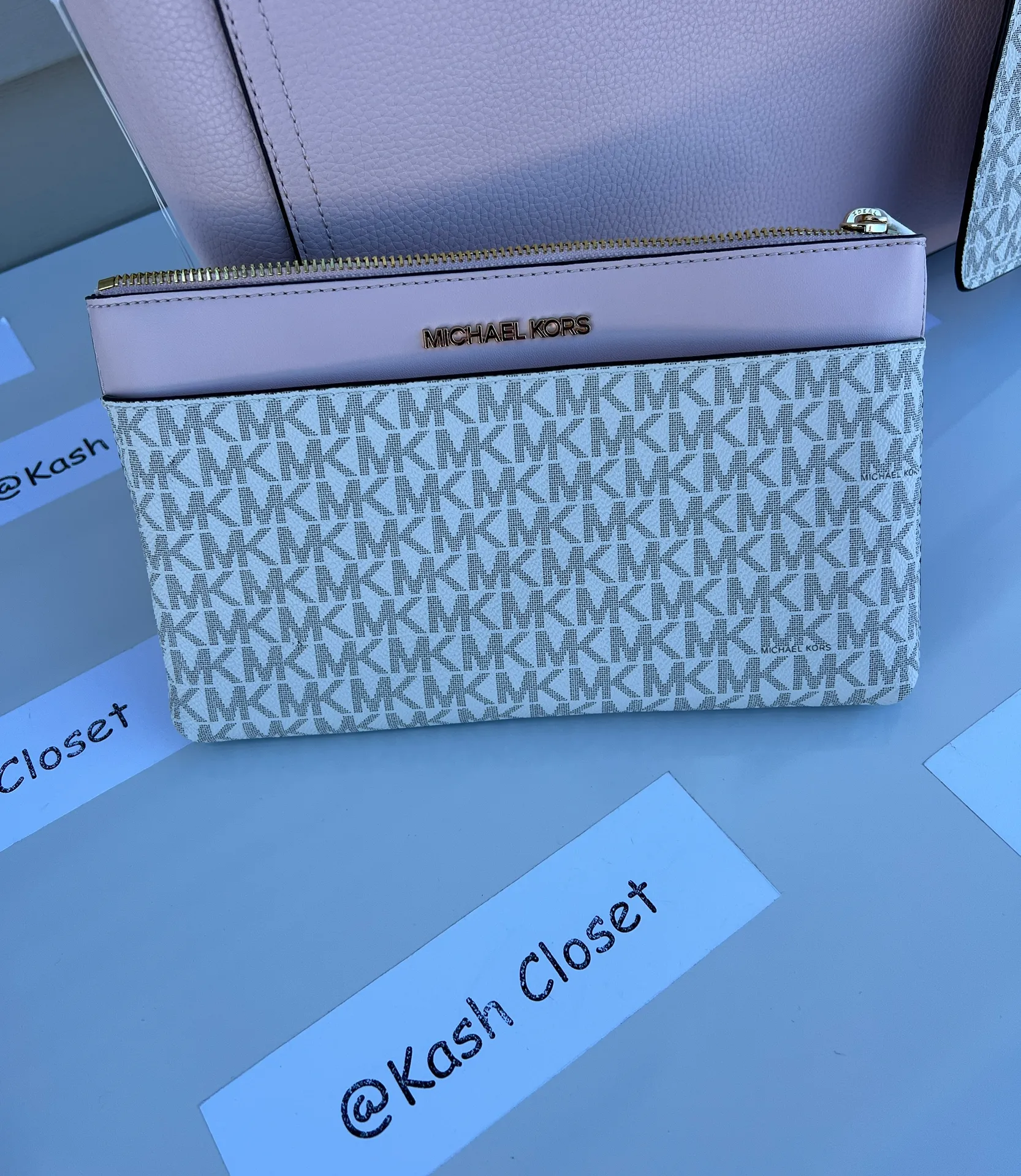 Maisie Large Leather 3 in 1 Tote Bag - Powder Blush - Image 5